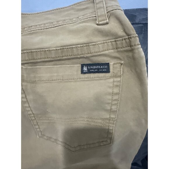 G.H. Bass & Co. Mens Khaki Utility Pants 32W X 32L Stretch Cotton Blend - Picture 3 of 6